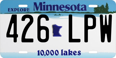 MN license plate 426LPW