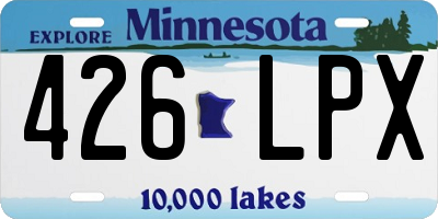 MN license plate 426LPX