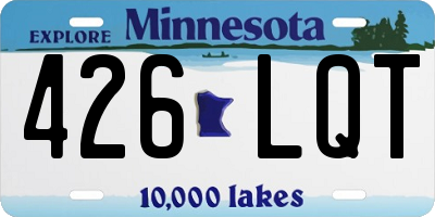 MN license plate 426LQT
