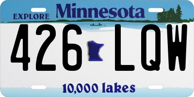 MN license plate 426LQW