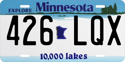 MN license plate 426LQX