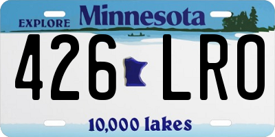 MN license plate 426LRO