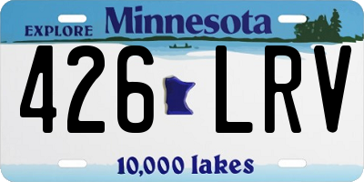 MN license plate 426LRV