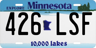 MN license plate 426LSF
