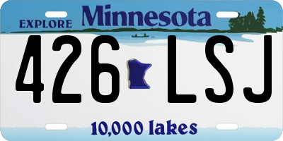 MN license plate 426LSJ