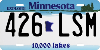 MN license plate 426LSM