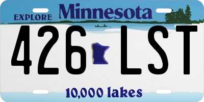 MN license plate 426LST
