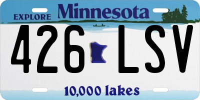 MN license plate 426LSV