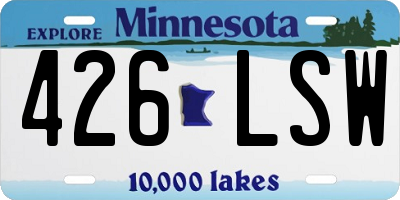 MN license plate 426LSW