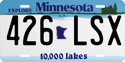MN license plate 426LSX