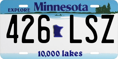 MN license plate 426LSZ