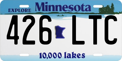 MN license plate 426LTC