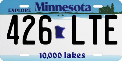 MN license plate 426LTE