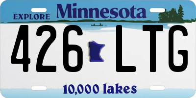 MN license plate 426LTG