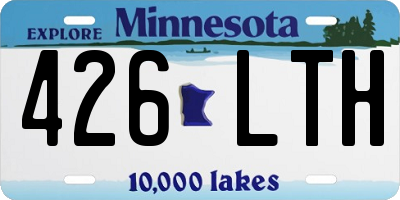 MN license plate 426LTH