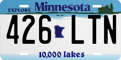 MN license plate 426LTN