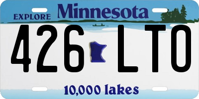 MN license plate 426LTO