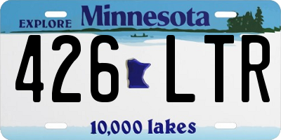 MN license plate 426LTR