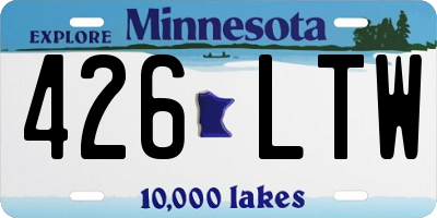 MN license plate 426LTW