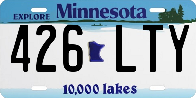 MN license plate 426LTY