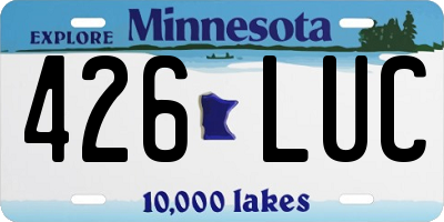MN license plate 426LUC