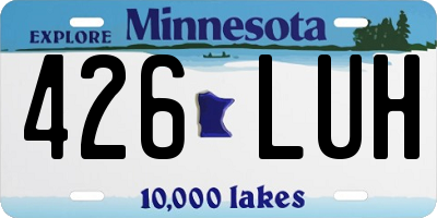 MN license plate 426LUH