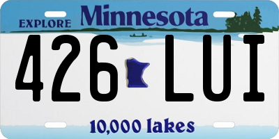 MN license plate 426LUI