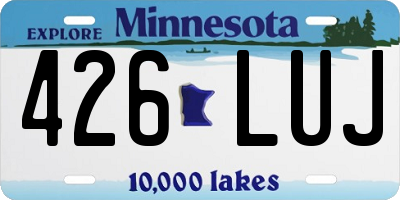 MN license plate 426LUJ