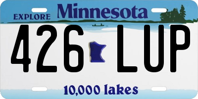 MN license plate 426LUP