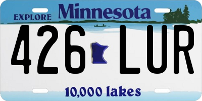 MN license plate 426LUR