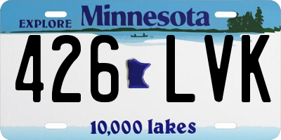 MN license plate 426LVK
