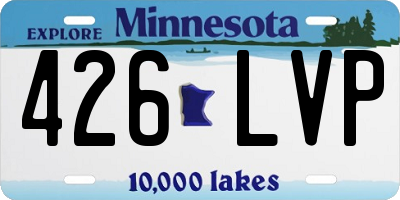 MN license plate 426LVP