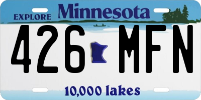 MN license plate 426MFN