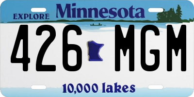 MN license plate 426MGM