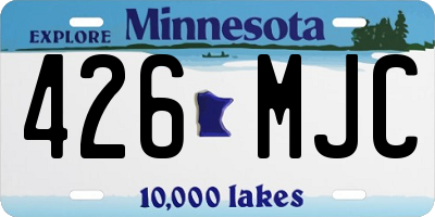 MN license plate 426MJC