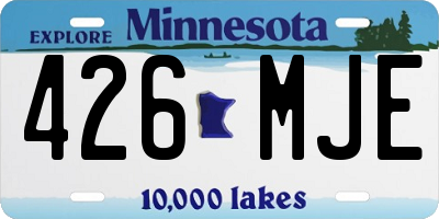 MN license plate 426MJE
