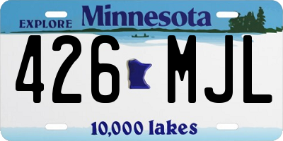 MN license plate 426MJL