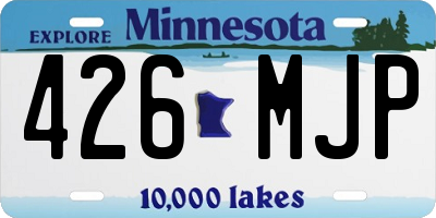 MN license plate 426MJP
