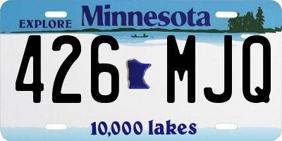 MN license plate 426MJQ