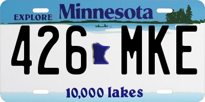 MN license plate 426MKE