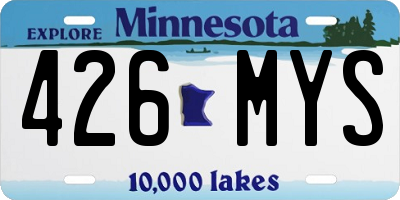 MN license plate 426MYS