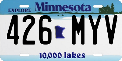 MN license plate 426MYV