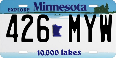 MN license plate 426MYW