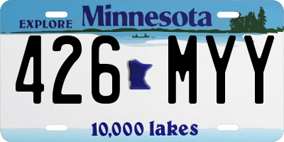MN license plate 426MYY