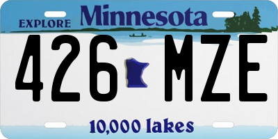 MN license plate 426MZE