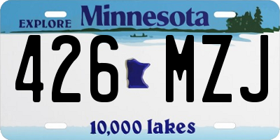 MN license plate 426MZJ