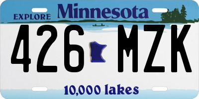 MN license plate 426MZK