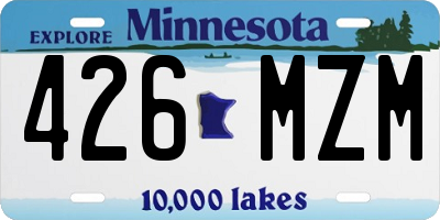 MN license plate 426MZM