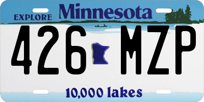 MN license plate 426MZP