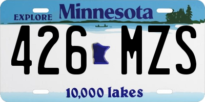 MN license plate 426MZS